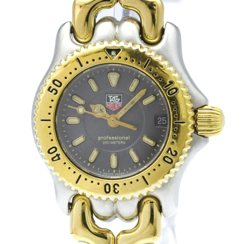 TAG HEUER Sel Professional 200M Gold Plated Steel Ladies Watch WG1420 Polished